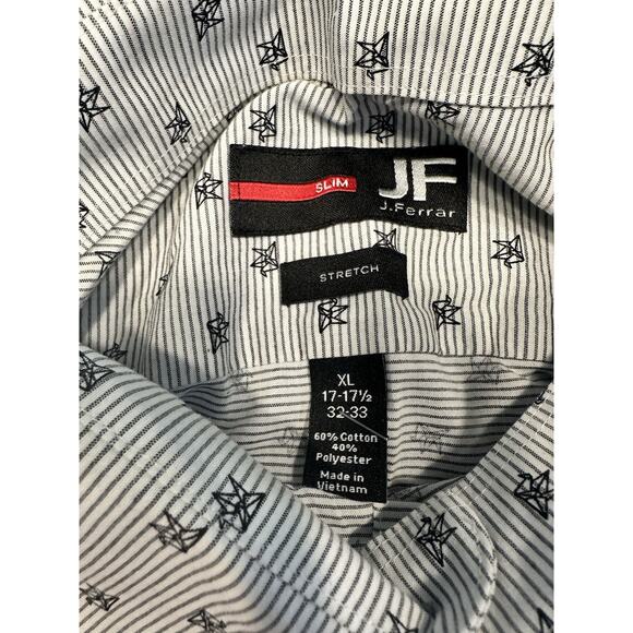JF J.Ferrar Slim Men's Stretch Dress Shirt XL - Picture 5 of 6